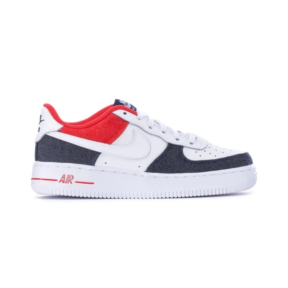 Nike Other - Nike AIR FORCE 1 LOW boys kids White/Midnight Navy/Chilli Red